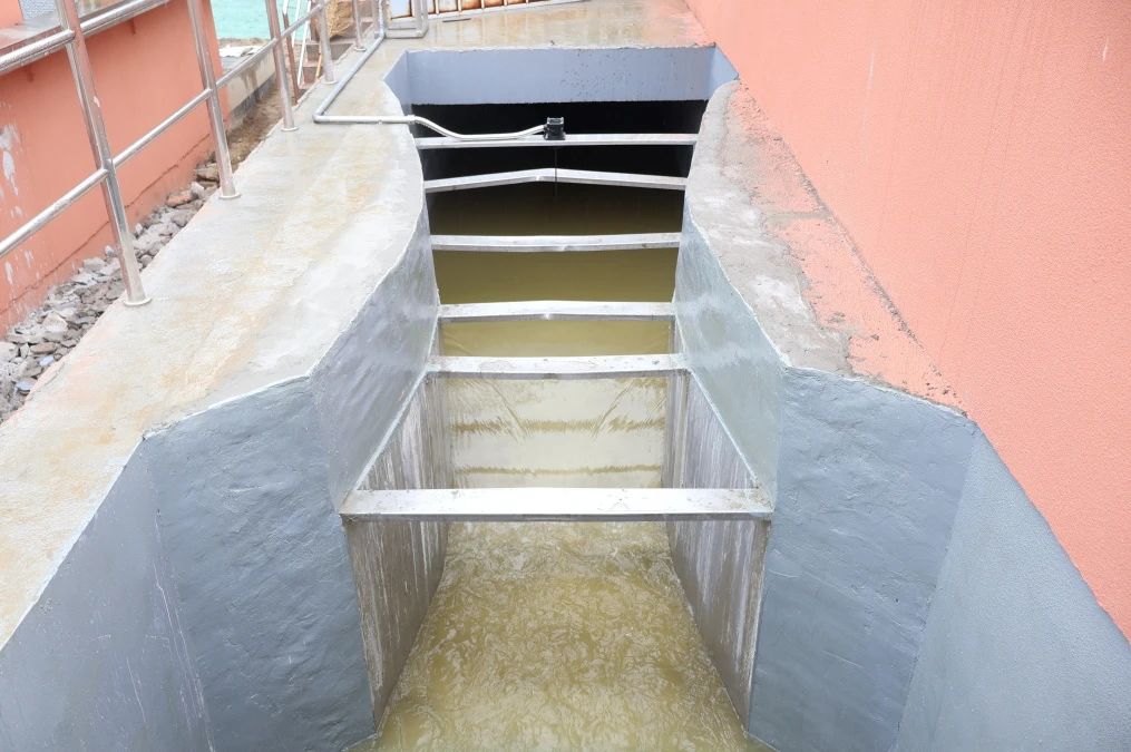 姜堰城區(qū)污水處理廠提標(biāo)、擴建改造工程項目南區(qū)達(dá)標(biāo)出水.jpg